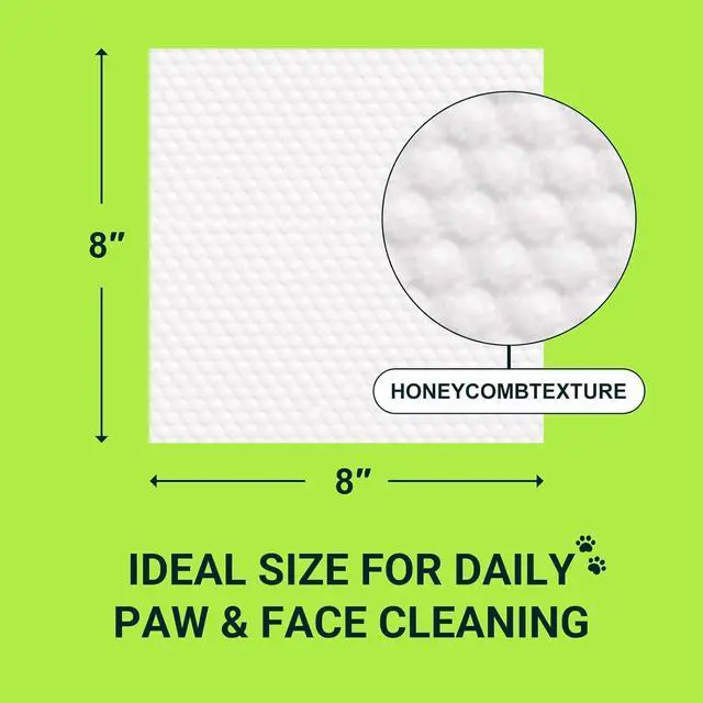 Alt view image 3 of 7 - Pet Wipes for Dogs & Cats, 8"×8", 60 Count (20 Travel Packs) | Individually Wrapped, For Paws, Face & Body, Alcohol-Free, Pet Grooming Wipes