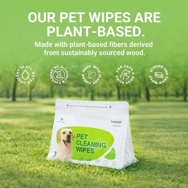 Alt view image 6 of 7 - Pet Wipes for Dogs & Cats, 8"×8", 60 Count (20 Travel Packs) | Individually Wrapped, For Paws, Face & Body, Alcohol-Free, Pet Grooming Wipes