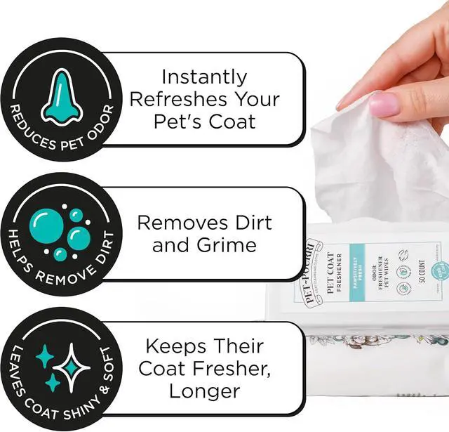 Alt view image 4 of 7 - Poo-Pourri Pawsitively Fresh Deodorizing Pet Wipes Quick Cleaning Wipes for Dogs & Cats Plant Based Ingredients Vet Recommended Cleaner Odor Remover Wipes for Paw, Fur & Skin Soothing