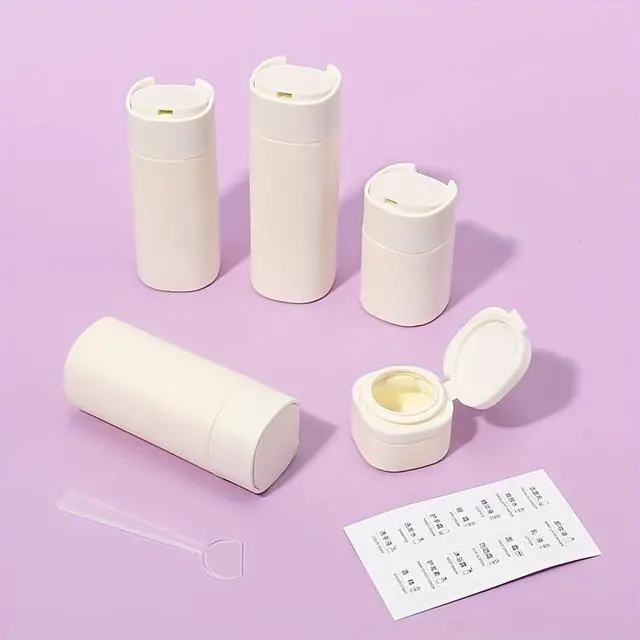 Alt view image 5 of 7 - 5pcs Travel Cream Dispenser Bottles Set Travel Bottles Toiletry Containers Set, TSA Approved, Travel Essentials
