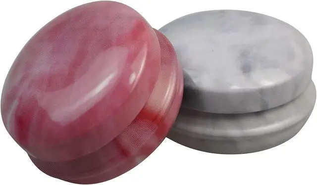 Alt view image 5 of 6 - Rarapop 12 Pack Reusable Mini Round Tinplate Candle Tin Jars with Lids, 20ml Small Marble Travel Tin Cans Refillable Empty Container Bottle for Lip Balm, Salve, Eye Shadow, Powder