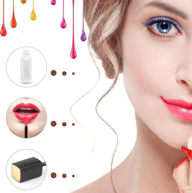 Alt view image 4 of 6 - 5 Pcs 5ml Frosted Glass Lip Gloss Tubes Refillable Square Lip Glaze Tube Vials Mini Lip Balm Bottle Container with Wands & Stoppers for Women Girls DIY Makeup Travel