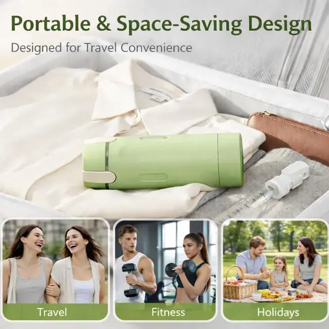 Alt view image 6 of 7 - 4-in-1 Travel Bottles for Toiletries, Travel Pump BottleLeak-Proof Shampoo Conditioner Lotion Dispenser with Pump, Compact No-Spill Toiletry Containers for Travel & Business Trips (Green)