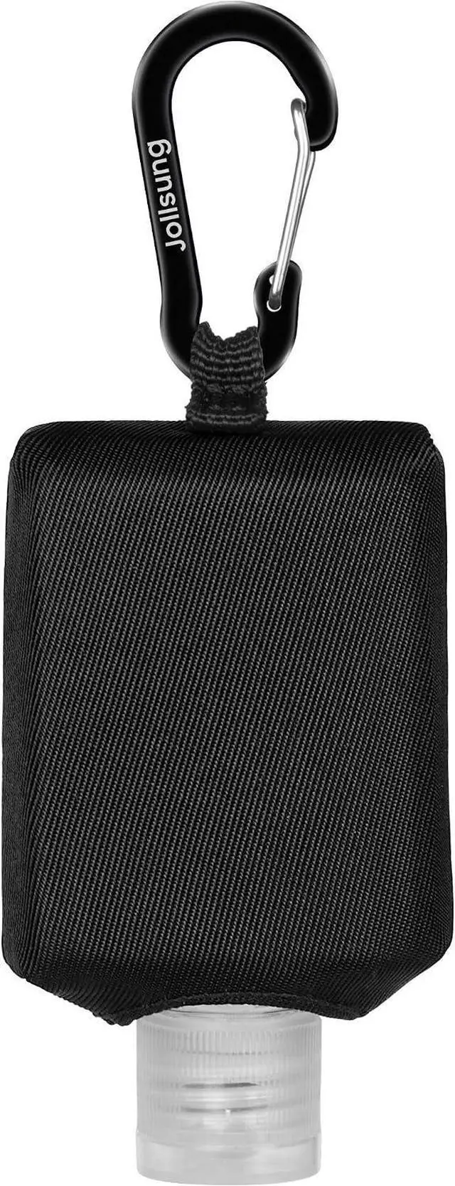 Main image of Hand Sanitizer Bottle Case Holder, Travel Size Empty Bottle Refillable Containers for Soap, Lotion, and Liquids - 60ML/2 oz Flip Cap Reusable Bottles with Carabiner Carriers