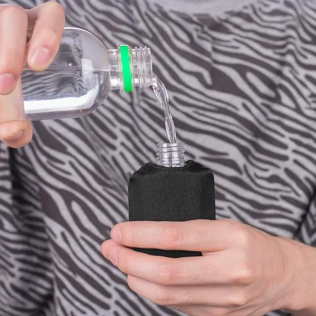 Alt view image 4 of 6 - Hand Sanitizer Bottle Case Holder, Travel Size Empty Bottle Refillable Containers for Soap, Lotion, and Liquids - 60ML/2 oz Flip Cap Reusable Bottles with Carabiner Carriers