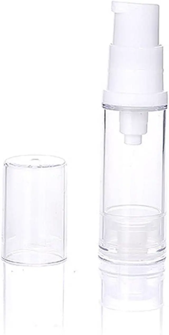 Alt view image 2 of 7 - Wresty 12 Pcs Vacuum Lotion Bottles - Plastic Airless Pump Bottles, Travel DIY Cosmetic Cream & Makeup Foundation Toiletries Liquid Vacuum Container (5ml)