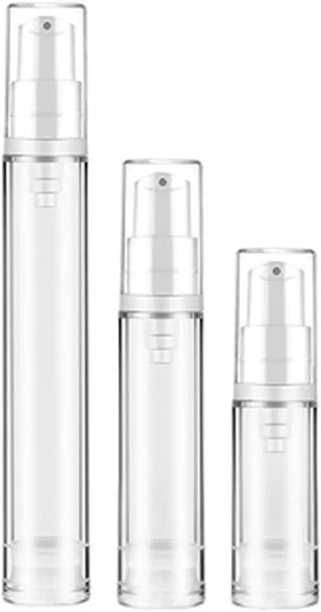 Alt view image 7 of 7 - Wresty 12 Pcs Vacuum Lotion Bottles - Plastic Airless Pump Bottles, Travel DIY Cosmetic Cream & Makeup Foundation Toiletries Liquid Vacuum Container (5ml)