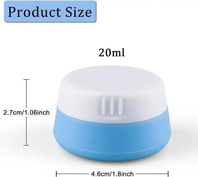 Alt view image 3 of 6 - 6Pcs Silicone Travel Jars for Toiletries, 0.7oz travel containers for cream | TSA Approved Size Travel Cream Jars Wide Mouths with Lids, Leak-proof for Cosmetic Makeup, Cream, Lotions or Conditioner