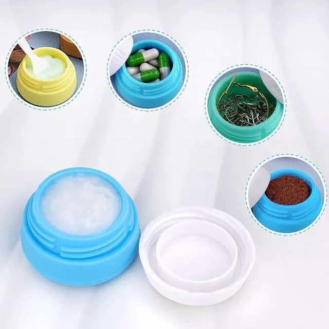 Alt view image 4 of 6 - 6Pcs Silicone Travel Jars for Toiletries, 0.7oz travel containers for cream | TSA Approved Size Travel Cream Jars Wide Mouths with Lids, Leak-proof for Cosmetic Makeup, Cream, Lotions or Conditioner