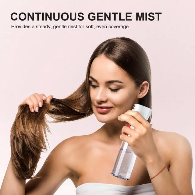 Alt view image 5 of 7 - Continuous Spray Bottle for Hair, Ultra Fine Mist Sprayer, 2 Pack | Long-Lasting Mist, Gentle Mister, Trigger Lock, for Hairstyling, Barbers, Salons, Cleaning Solutions, Planting, 2pk 6.1 Oz