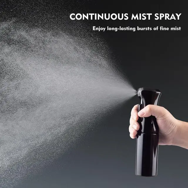 Alt view image 2 of 7 - Continuous Spray Bottle for Hair, 6.8OZ 2Pack Ultra Fine Mist Spray Bottle | Leak Proof, Pre-Compression Technology, 360° Mist Sprayer for Hair Styling, Cleaning, Watering and Pets