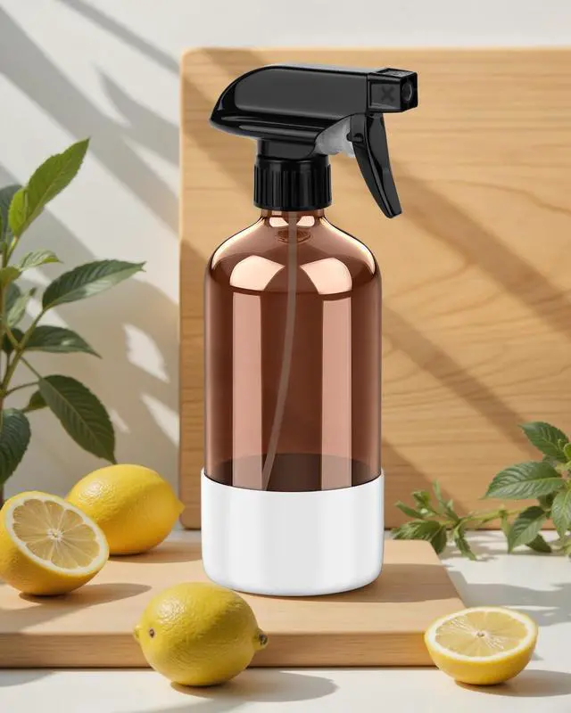Alt view image 6 of 7 - Bontip Amber Glass Spray Bottle, 16 oz with White Silicone Sleeve, 1 Pack | Refillable amber glass bottle, With protective silicone sleeve, BPA-free, UV shielding, Great for cleaning solutions,plants