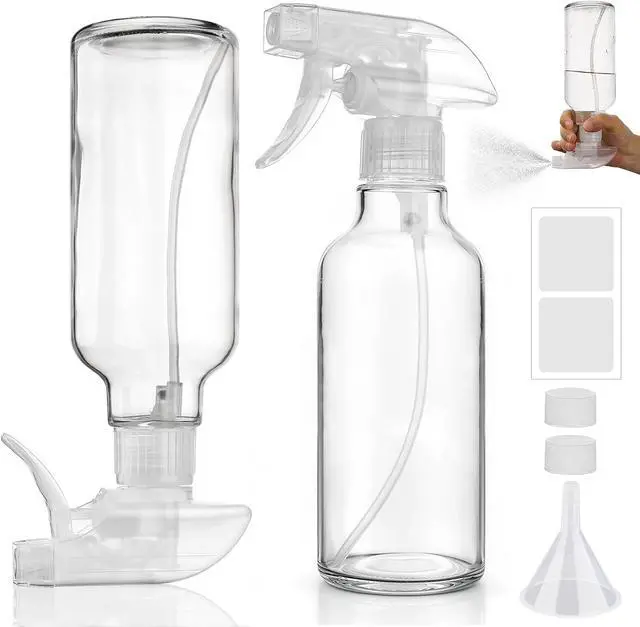 Main image of 10oz Glass Spray Bottles 2 Pack, 360 Any-Angle Spraying