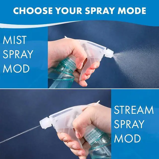 Alt view image 5 of 7 - LIBERHAUS 3 Pcs Spray Bottle for Plants, 17 Oz, Adjustable Nozzle, Empty | Plastic Spray Bottle for Hair with Non-Slip Texture & Ergonomic Grip; Mist & Stream; for Watering, Styling & Cleaning