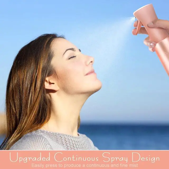 Alt view image 6 of 7 - Hair Spray Bottle, Fine Mist Refillable Spray Container,Ultra-Fine Continuous Spray Bottle for Skincare, Plant Care, Pet Grooming, Cleaning