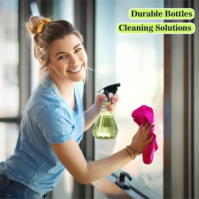 Alt view image 2 of 7 - Spray Bottles 17 oz (2 Pack) - Leak Proof, Adjustable Nozzle, Empty Spray Bottles For Cleaning Solutions, Plants, Hair Misting, Pet, Or Diy Spray Bottle