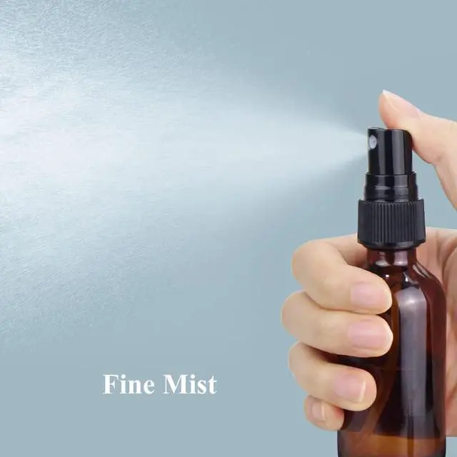 Alt view image 2 of 7 - Wedama Spray Bottle, 2 oz Fine Mist Glass Spray Bottles, Little Refillable Liquid Containers for Watering Flowers Cleaning (8 Pack, Amber)