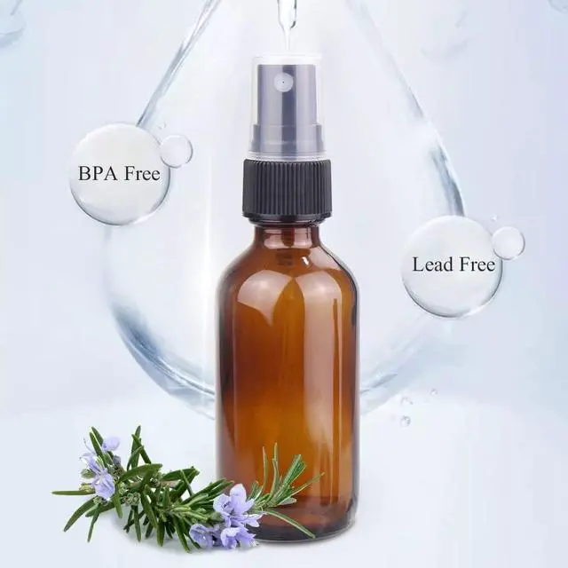 Alt view image 5 of 7 - Wedama Spray Bottle, 2 oz Fine Mist Glass Spray Bottles, Little Refillable Liquid Containers for Watering Flowers Cleaning (8 Pack, Amber)
