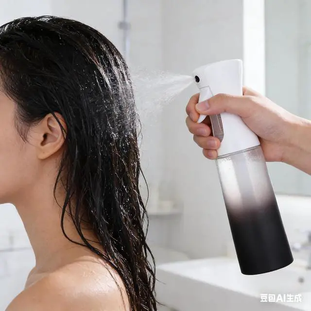 Alt view image 2 of 6 - ZALUJMUS Ultra Fine Mist Spray Bottle, 200ml Continuous Sprayer, Plastic Reusable Container for Hair, Travel Size, Hand Wash Care, Sport Theme (Black)