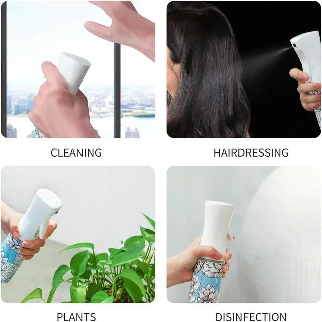Alt view image 2 of 6 - Hair Spray Bottle,Continuous Water Mister Empty Spray for Hairstyling, Cleaning, Plants, Misting and Skin Care