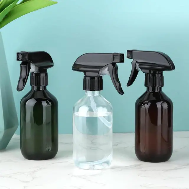Alt view image 6 of 6 - Arkeiliy 2-Pack Leakproof Spray Bottles (300ml/10oz) - Adjustable Nozzle for Fine Mist & Jet Stream | Premium Refillable Plastic Bottles for Hair Styling, Plant Misting, Cleaning Solutions (Clear)