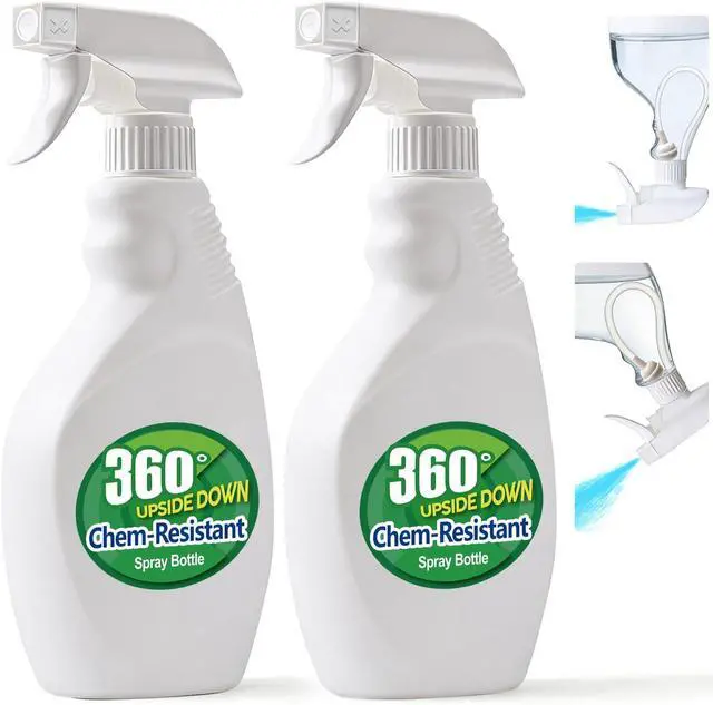 Main image of T4U Spray Bottles for Cleaning 16 oz 2 Pack, Empty Mist Sprayers | Adjustable nozzle delivers fine mist or stream for plants, hair, household solutions, gardening, salon and everyday cleaning