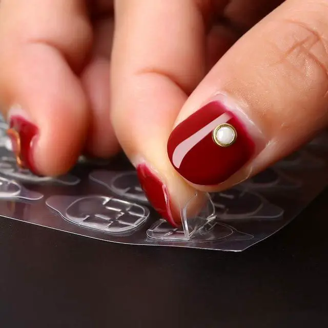 Alt view image 2 of 6 - 480 Pcs 20 Sheets Nail Glue Stickers Double Side for Press on Nails Stickers,Waterproof Breathable False Nail Tips Jelly Adhesive Nail Tabs Glue