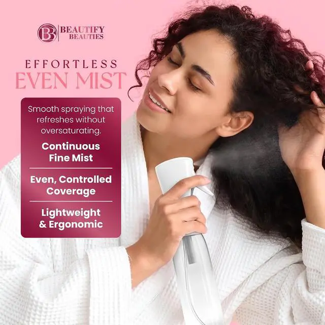 Alt view image 7 of 7 - BeautifyBeauties Continuous Spray Bottle for Hair, 16.9 oz Mister Spray | Perfect for barbers, salons, household cleaning, watering plants, pet care, ironing & essential oil scents