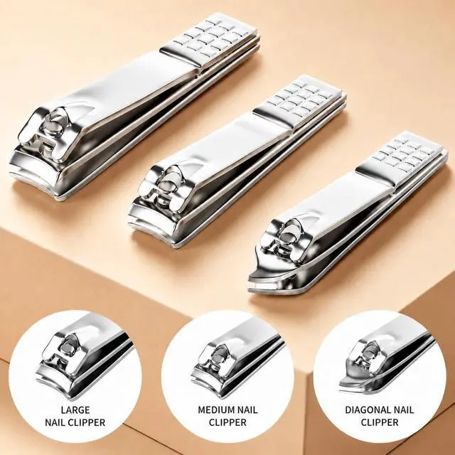 Alt view image 2 of 7 - Manicure Set, Stainless Steel Nail Clipper Set with Luxurious Travel Case | 12-Piece Set with Thicker Steel, Precision-ground Cutting Edges, and Smooth-finished Tools for Clean, Precise Trimming.