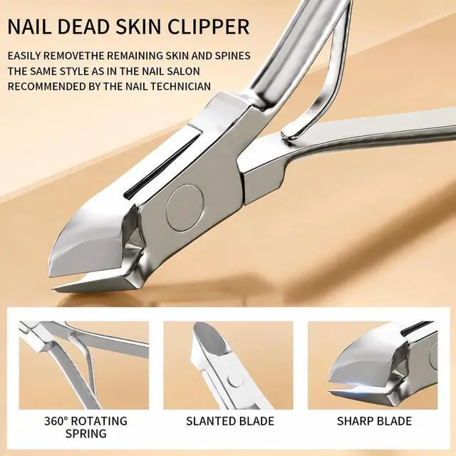Alt view image 3 of 7 - Manicure Set, Stainless Steel Nail Clipper Set with Luxurious Travel Case | 12-Piece Set with Thicker Steel, Precision-ground Cutting Edges, and Smooth-finished Tools for Clean, Precise Trimming.