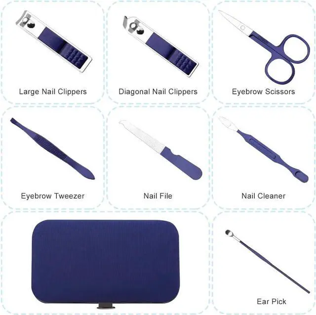 Alt view image 2 of 7 - Manicure Set Women,Easter Gifts for Men,Nail Fingernail Clippers Set,Travel Nail Care Grooming Kit,Manicure and Pedicure Tools Kit for Men Women Teens Parents Friends Colleagues Partners Gifts