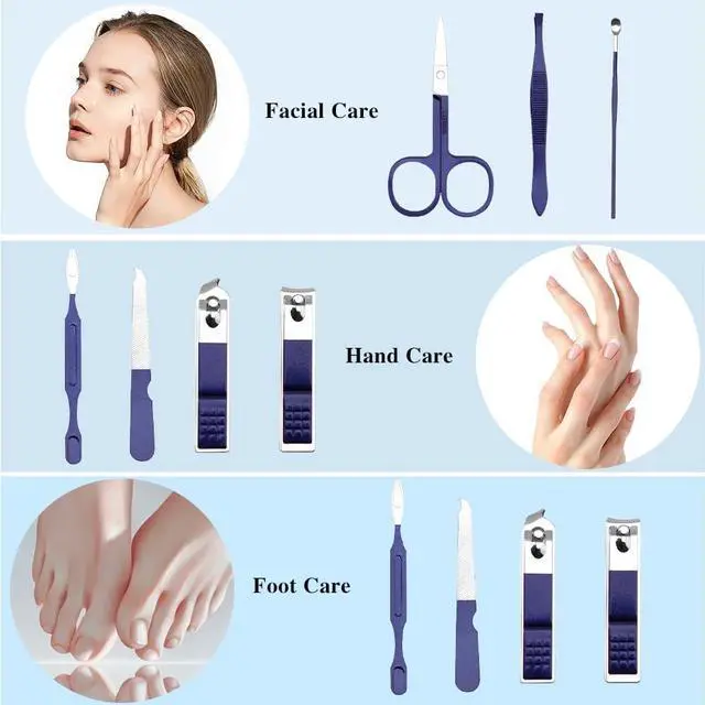 Alt view image 3 of 7 - Manicure Set Women,Easter Gifts for Men,Nail Fingernail Clippers Set,Travel Nail Care Grooming Kit,Manicure and Pedicure Tools Kit for Men Women Teens Parents Friends Colleagues Partners Gifts