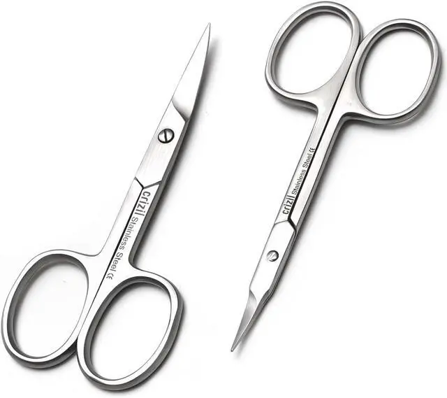 Main image of Nail Scissors for Women & Men Stainless Steel, Curved Blade, Sharp Scissors for Toenails, Manicure, Pedicure, Cuticle For Home & Professional Use (Nail and Cuticle Scissors Pair)