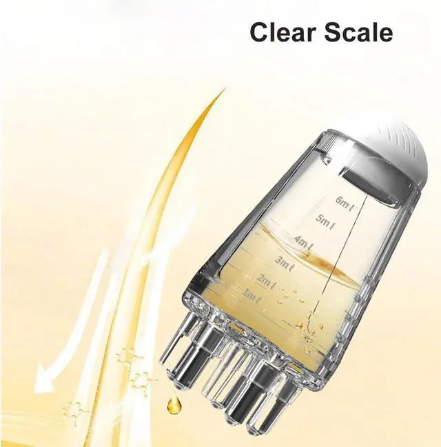 Alt view image 7 of 7 - SYCOOVEN Scalp Applicator Comb for Hair Growth, Hair Oil Applicator Scalp Massager Hair Root Comb Applicator Bottle for Essential Oil Hair Treatment(Grey)