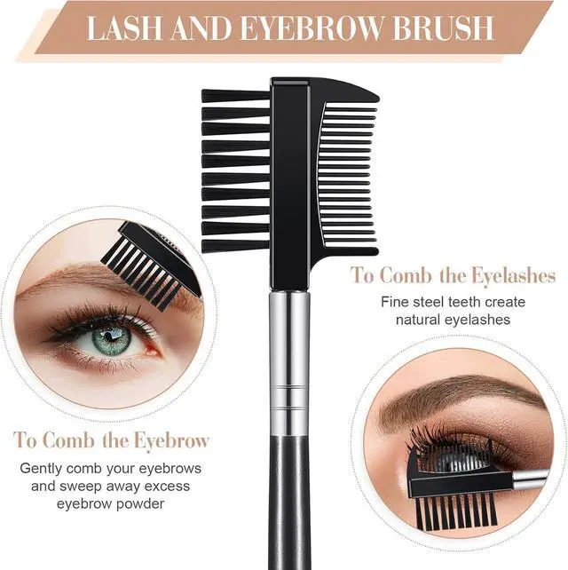 Alt view image 5 of 6 - 5 Pcs Eyelash Curlers Kit for Women, Eyelash Separator Tools | Lash Curler, Eyebrow Brush Separator, Folding Mascara Grooming Comb, Angle Eyeliner Makeup Tool, 4 Silicone Refill Pads