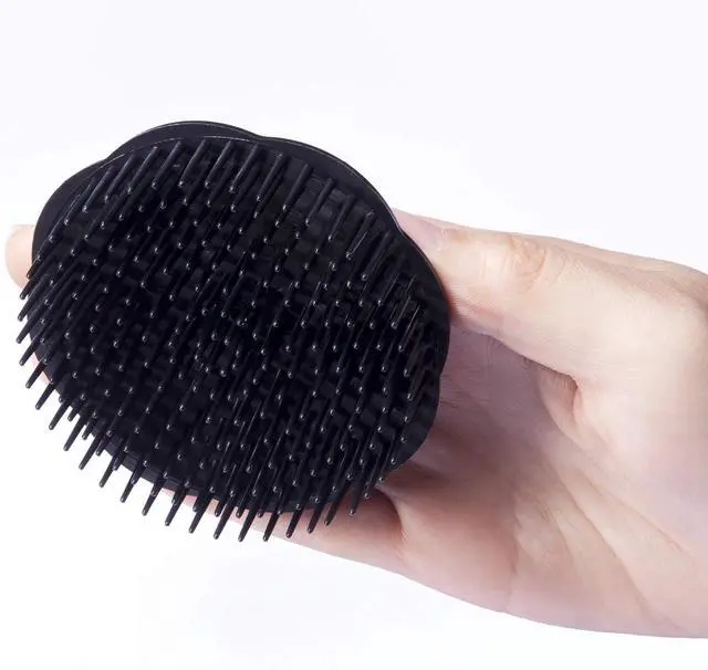 Alt view image 2 of 6 - Hair Scalp Brush Dandruff Cleaning Brush Shower Scalp Shampoo Brush Scalp Massager Pack of 4 (Black and red)