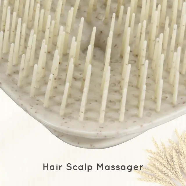 Alt view image 5 of 7 - Scalp Massager Shampoo Brush, Scalp Scrubber for Short, Medium Hair,Natural | for Fine, Short Hair, for Dandruff Removal, Wet & Dry Use, for Men and Women