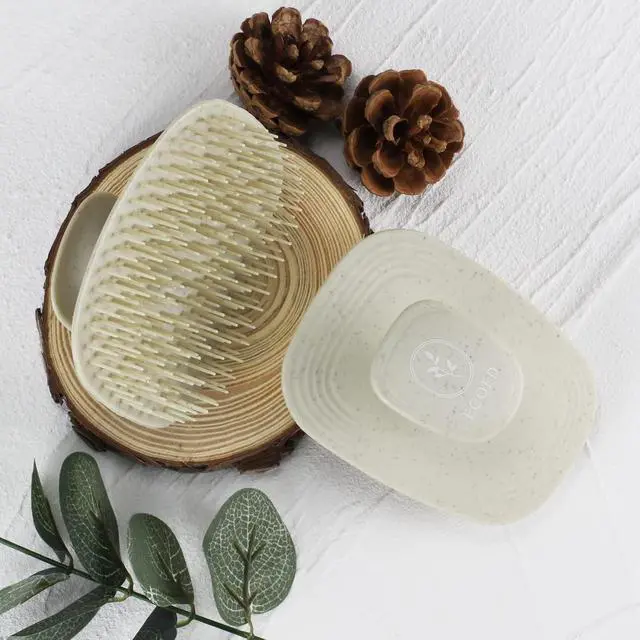 Alt view image 2 of 7 - Scalp Massager Shampoo Brush, Scalp Scrubber for Short, Medium Hair,Natural | for Fine, Short Hair, for Dandruff Removal, Wet & Dry Use, for Men and Women