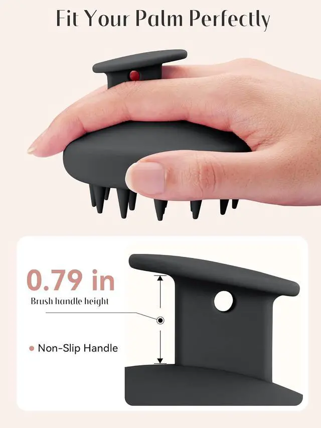 Alt view image 3 of 7 - HEETA Silicone Scalp Massager Hair Scrubber Shampoo Brush for Hair Growth | Scalp Stimulator Soft Bristles for Wet Dry Use, Head Massager Dandruff Removal, Shampoo Brush Exfoliating for All Hair Type