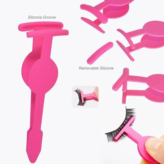 Alt view image 6 of 7 - 6Pcs Portable Eyelash Curlers Applicator Tool, Eyebrow Tweezer Scissor Comb Eye Brow Grooming Clippers Fake Lash Brush for Women