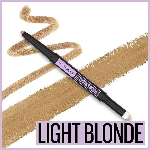 Alt view image 2 of 6 - Maybelline Express Brow 2-In-1 Pencil and Powder Eyebrow Makeup, Light Blonde, 1 Count