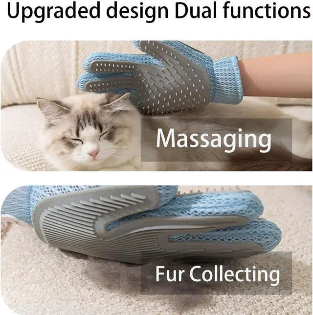 Alt view image 6 of 6 - Pet Hair Remover Glove for Dogs & Cats,2-in-1 Massage Grooming Tool, Efficient Deshedding Brush with Soft Spikes, Gentle Fur Removal and Cleaning Glove for Shedding Control(Right-Hand Glove)