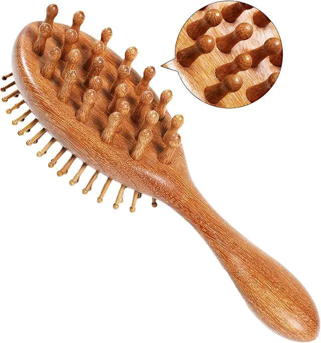 Alt view image 2 of 6 - Loc brush, air cushion massage comb, round comb teeth stimulate blood circulation, help hair growth. The ideal gift for all hair. Hairbrush. Scalp massage comb,loc brush for sisterlocks