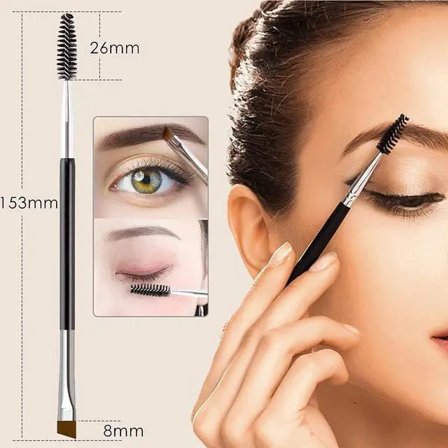 Alt view image 2 of 7 - KINGMAS 9PCS Eyebrow Trimmer Face Razors Facial Trimmer Shaver Kit | Eyelash Comb, Angled Brush, Grooming Scissors, Brow Tweezers for Women