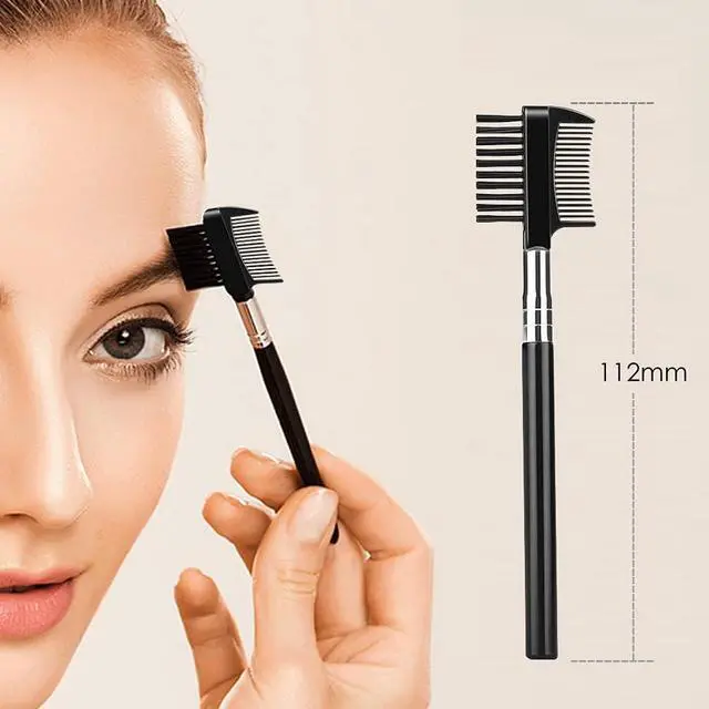 Alt view image 6 of 7 - KINGMAS 9PCS Eyebrow Trimmer Face Razors Facial Trimmer Shaver Kit | Eyelash Comb, Angled Brush, Grooming Scissors, Brow Tweezers for Women