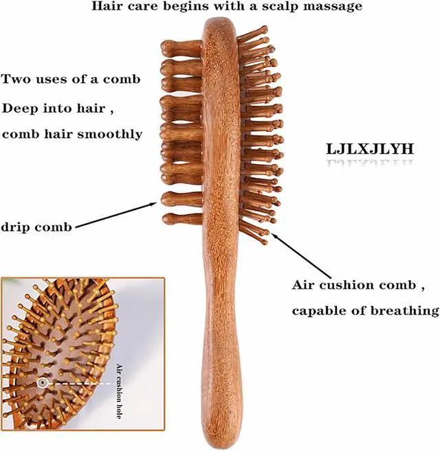 Alt view image 6 of 6 - Loc brush, air cushion massage comb, round comb teeth stimulate blood circulation, help hair growth. The ideal gift for all hair. Hairbrush. Scalp massage comb,loc brush for sisterlocks