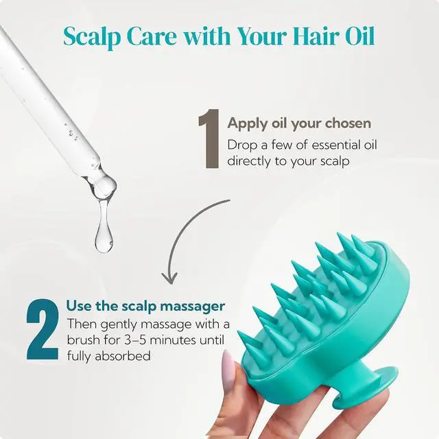 Alt view image 6 of 7 - HEETA 2-Pack Large Scalp Massager Scrubber Shampoo Brush for Hair Growth | Soft Silicone Head Massager, Shampoo Brush Cleansing Exfoliating for All Hair Type, Easy-Grip, Hair Care Shower Accessories
