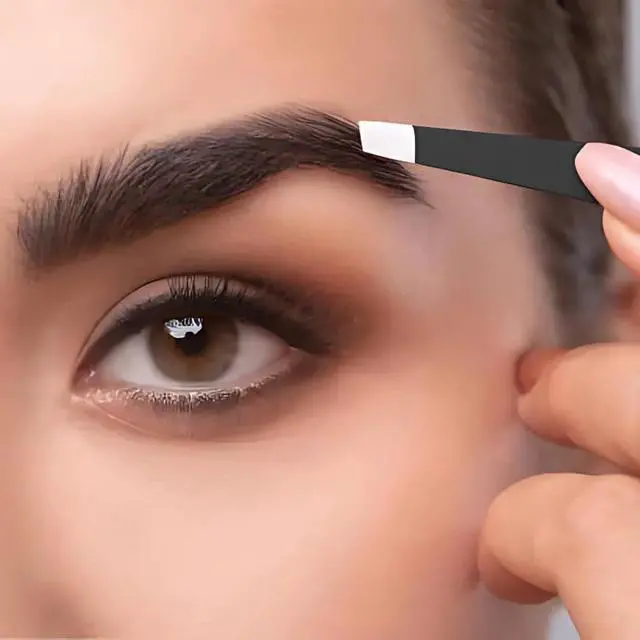 Alt view image 6 of 6 - 4-Pack Eyebrow Tweezers, Stainless Steel, Precision, Black | Professional-grade tweezers for facial hair, chin hair & eyebrow shaping. Suitable for men and women.