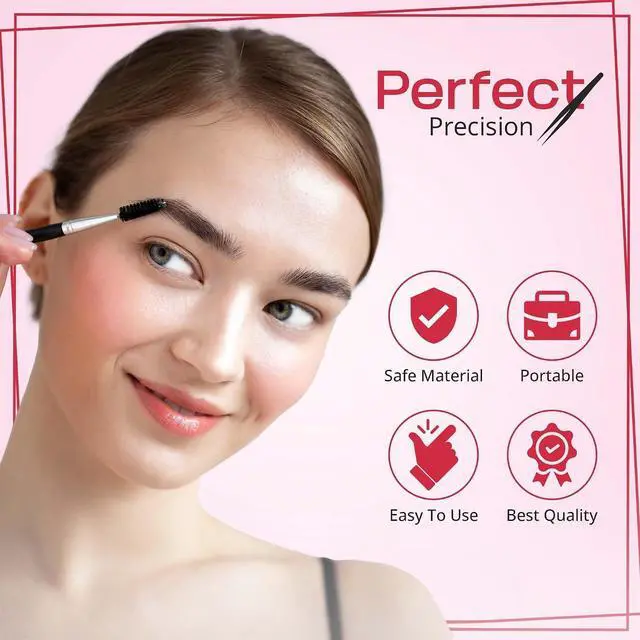 Alt view image 5 of 7 - 6-Piece Precision Eyebrow Tweezers for Women & Men - Professional Eyebrow & Facial Hair Grooming Kit with 4 Tweezers For Eyebrows, Eyebrow Scissors & Brush - Stainless Steel Tools in Leather Case