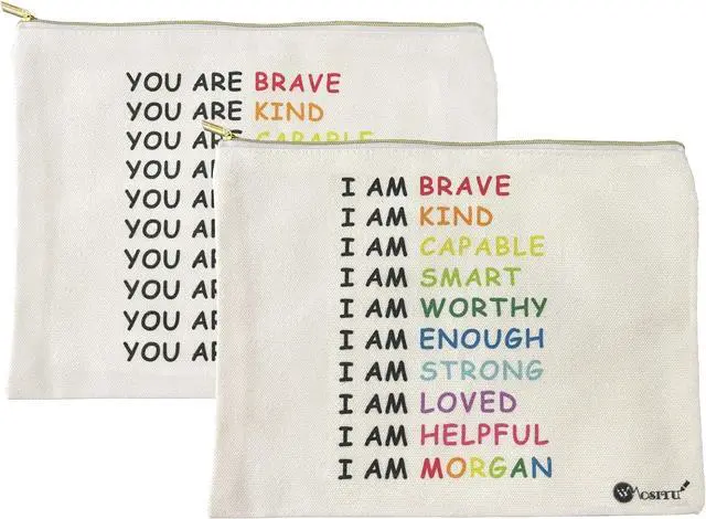 Main image of Canvas Cosmetic Bags Cotton Makeup Bag for Women Zipper Bags Bulk Travel Toiletry Bag Small Cosmetic Pouch Multi-Purpose Makeup Canvas Bag